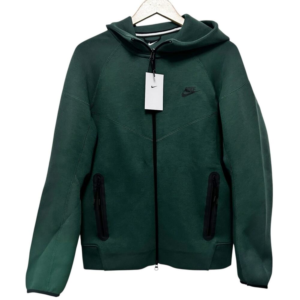 Nike Tech Gorge Green Full Zip Hoodie Sz M Mens - Picture 2 of 5